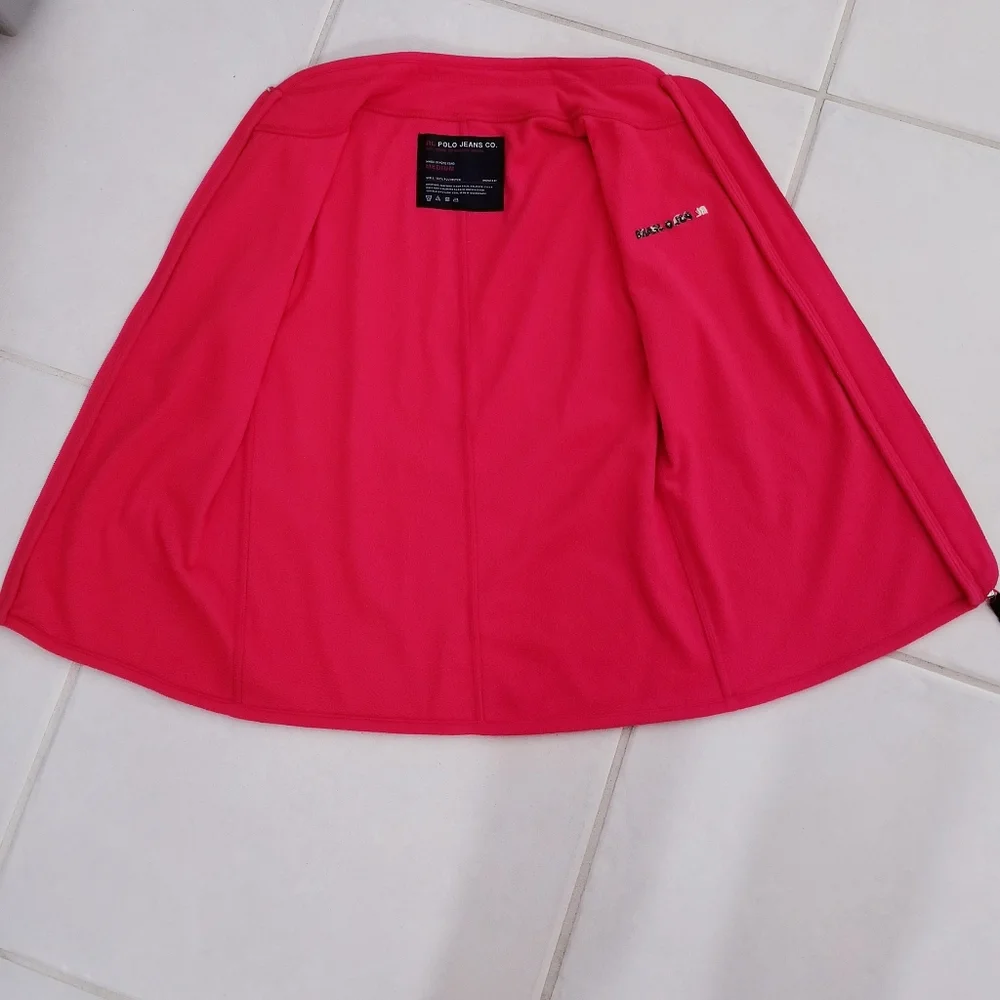 Ralph Lauren Polo Jeans Red Fleece Vest Boys Sz M